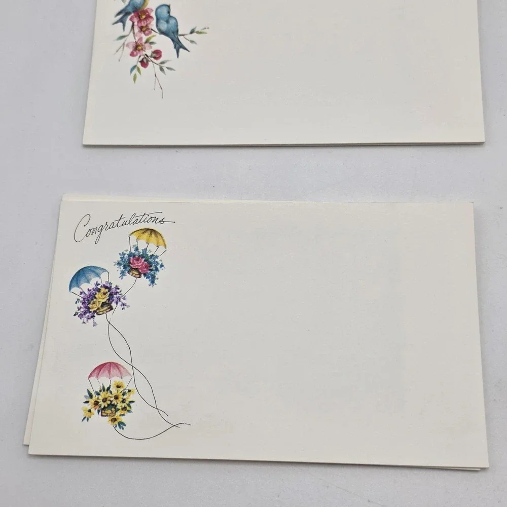 Vintage Greeting Cards‎ 16ct Multicolor Retro Floral Stationery